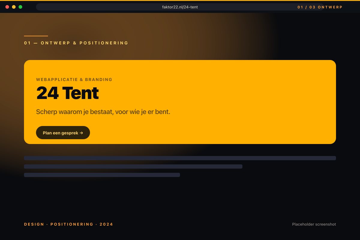 Branding en UX voor 24 Tent