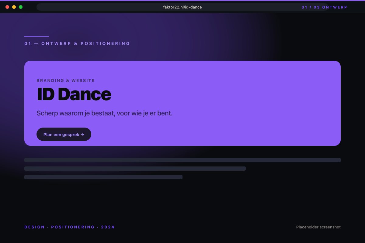 Online strategie en huisstijl voor ID Dance