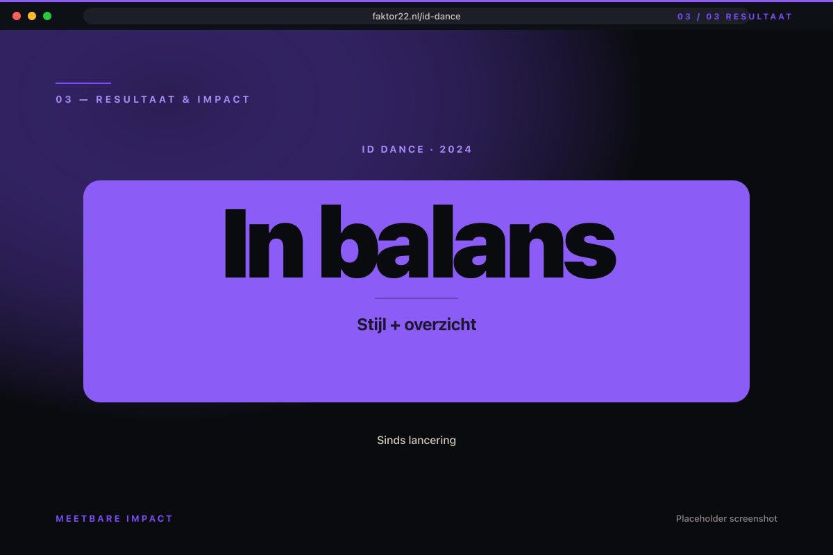 Resultaat: stijl + overzicht in balans