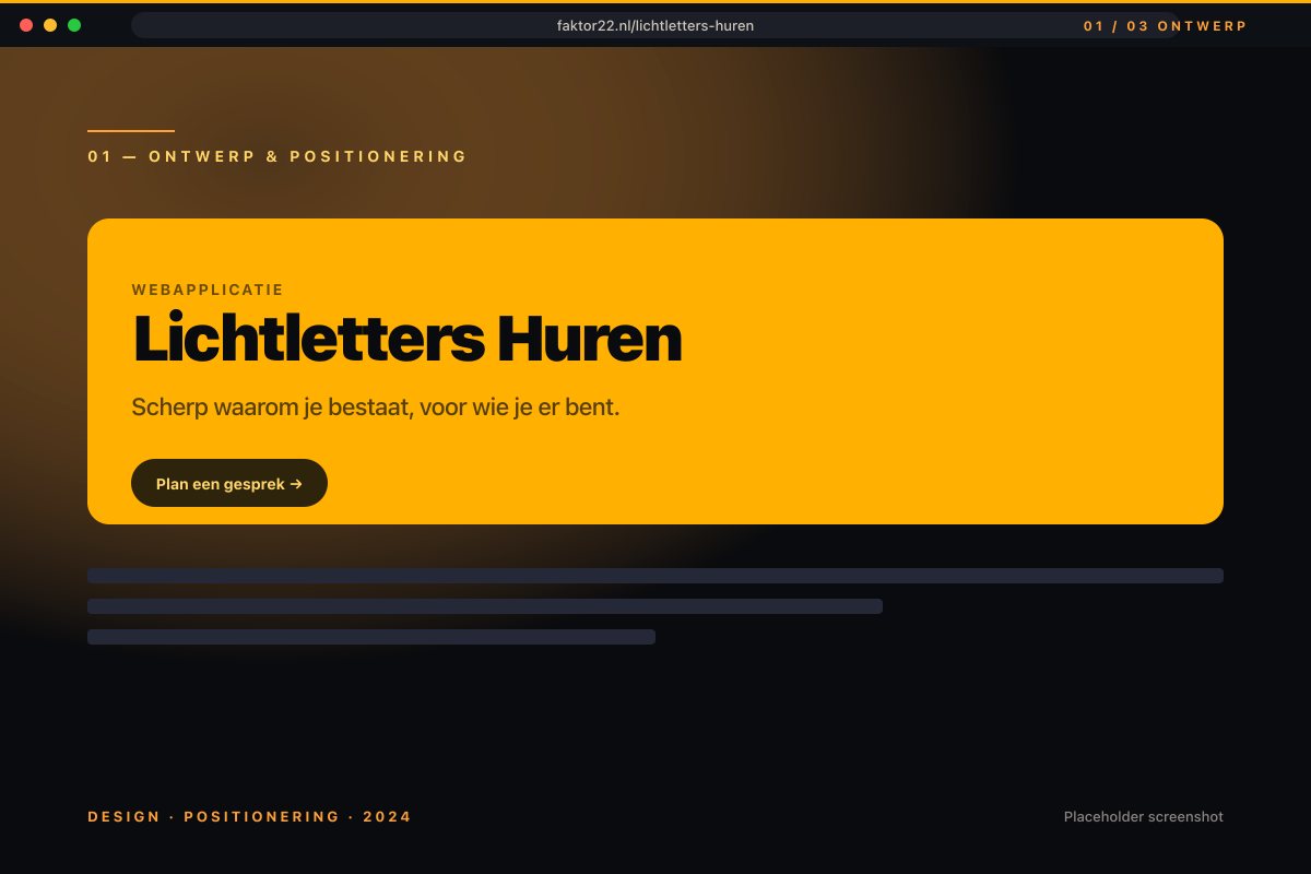 Huisstijl voor Lichtletters Huren