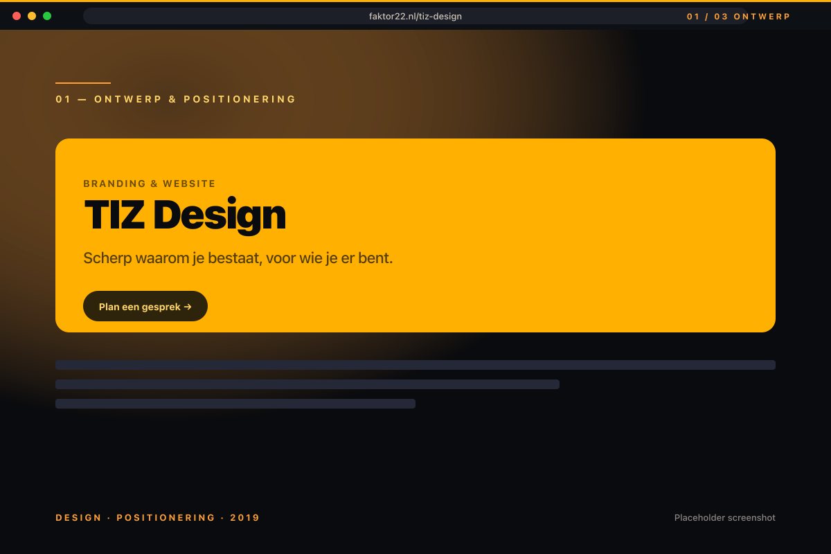 Positionering en huisstijl voor TIZ Design